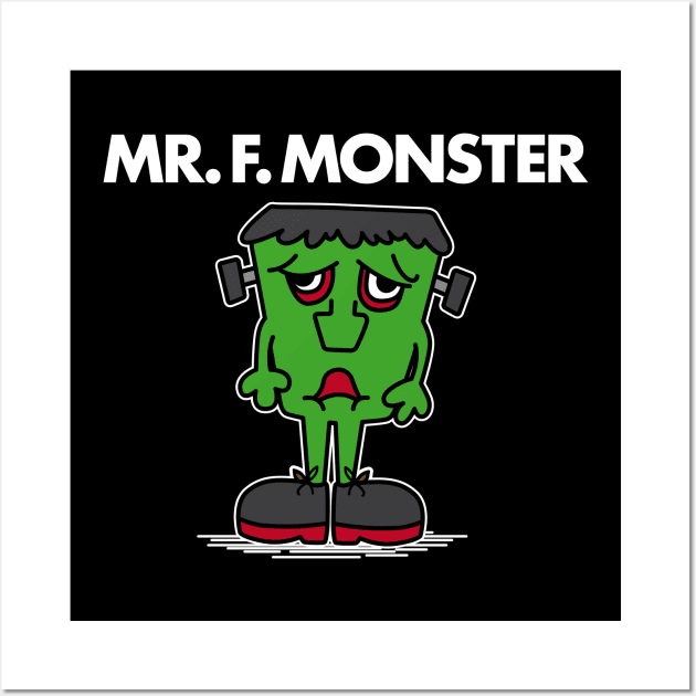 MR F. MONSTER (white-out) Wall Art by andrew_kelly_uk@yahoo.co.uk